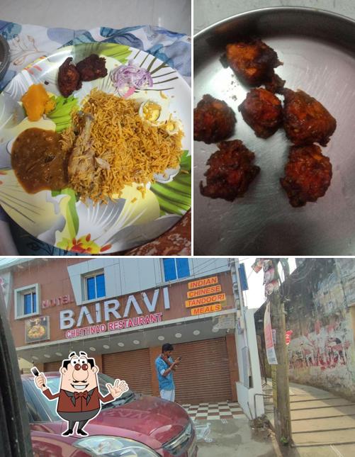 The picture of BAIRAVI CHETTINAD RESTAURANT’s food and exterior