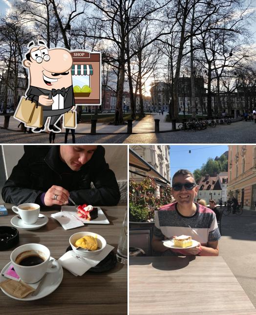 Kavarna Zvezda si caratterizza per la esterno e tavolo da pranzo