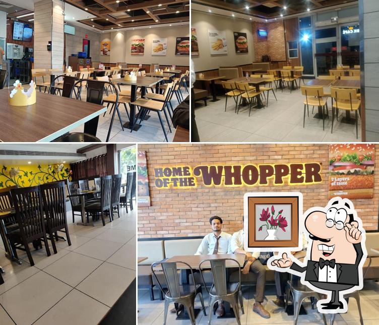 Take a seat at one of the tables at Burger King