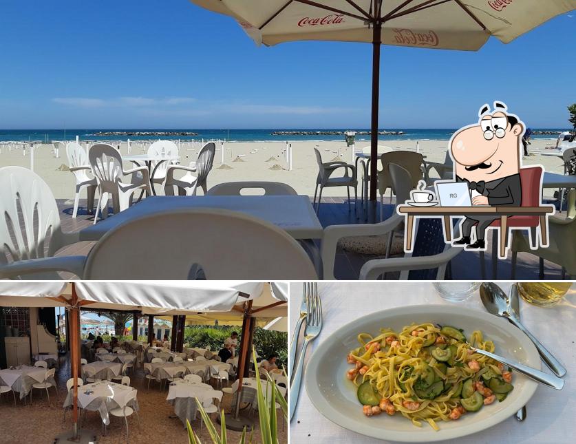 La interni e cibo del ristorante