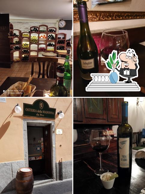 La foto della esterno e bevanda di Osteria della Madonna da Peo