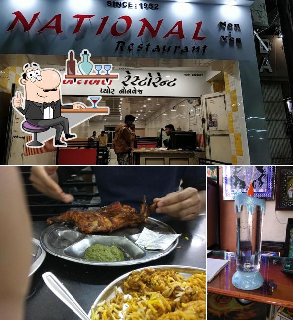 The interior of National Non-Veg Restaurant