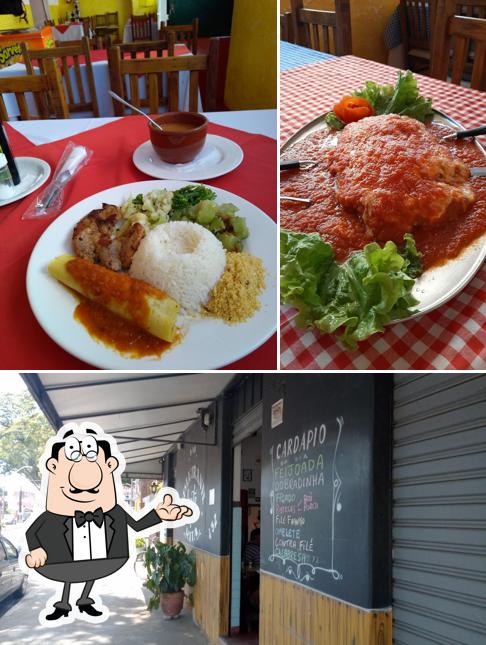 A ilustração do Rotisseria Don Antonio’s interior e exterior