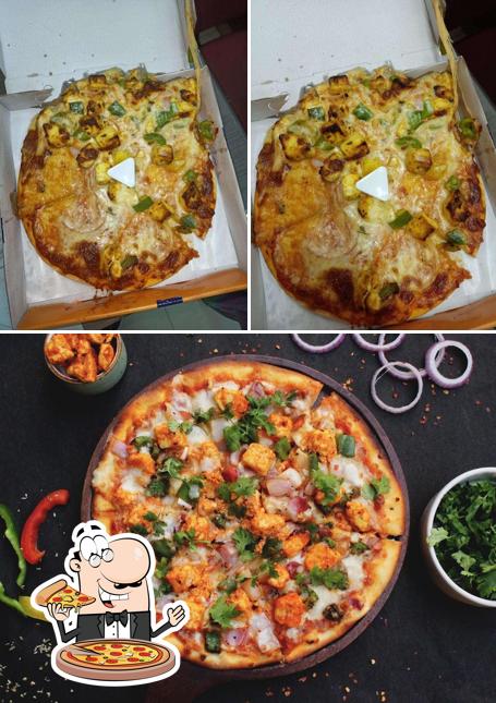 Try out pizza at Dough & Cream