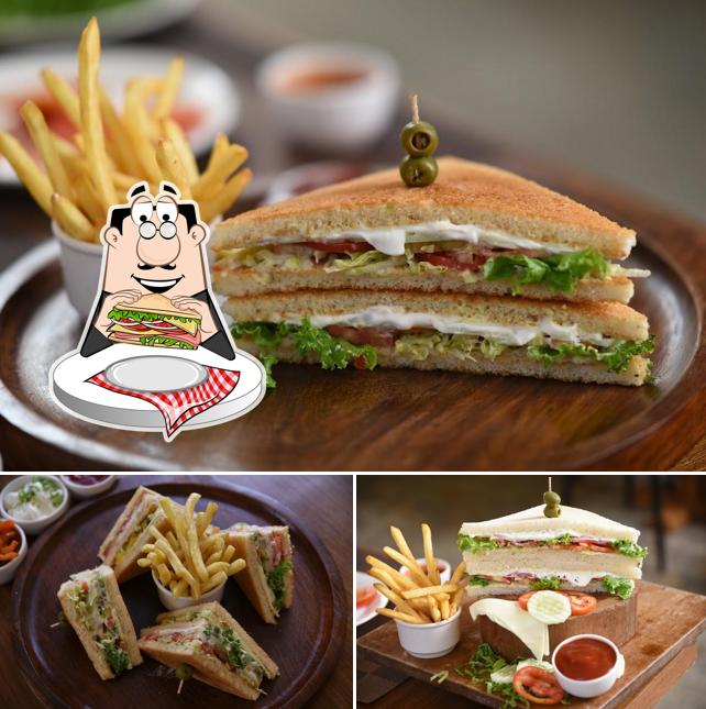 Club sandwich at Vedas Earth Bistro Club sandwich at Vedas Earth Bistro