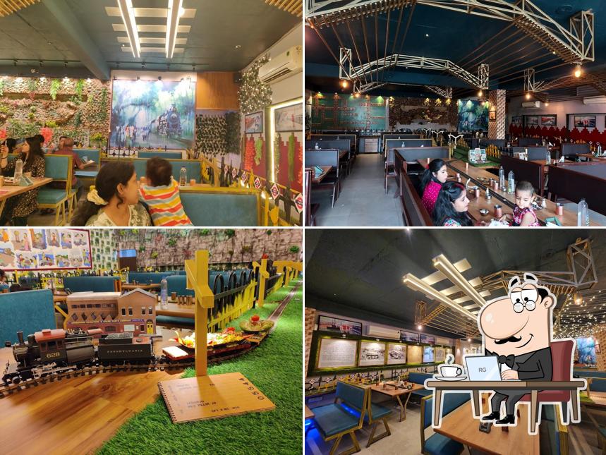 The interior of Vegetrainian - The Train Restaurant