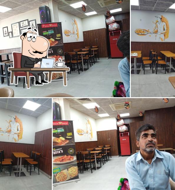 The interior of Pizza Wings Najafgarh