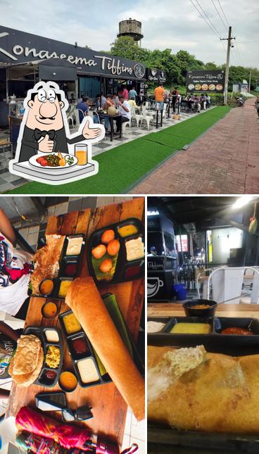 This is the image depicting food and beverage at Konaseema Tiffins