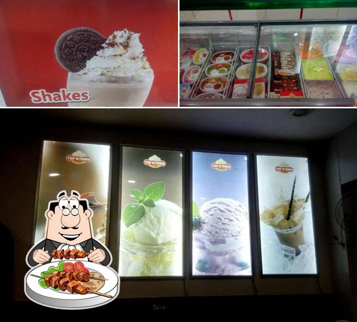 Food at Top 'N Town Ice Cream