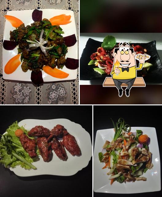 Order various seafood meals available at Sky View