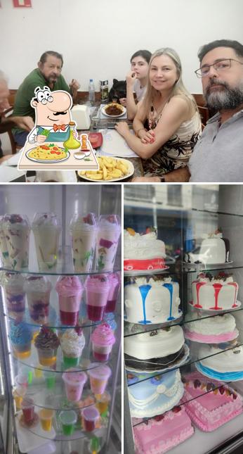 A imagem da comida e interior no Restaurante Illimani