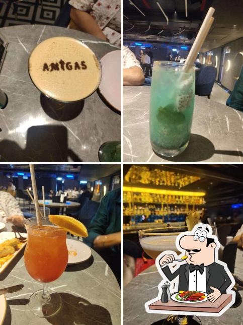 The restaurant's food and drink