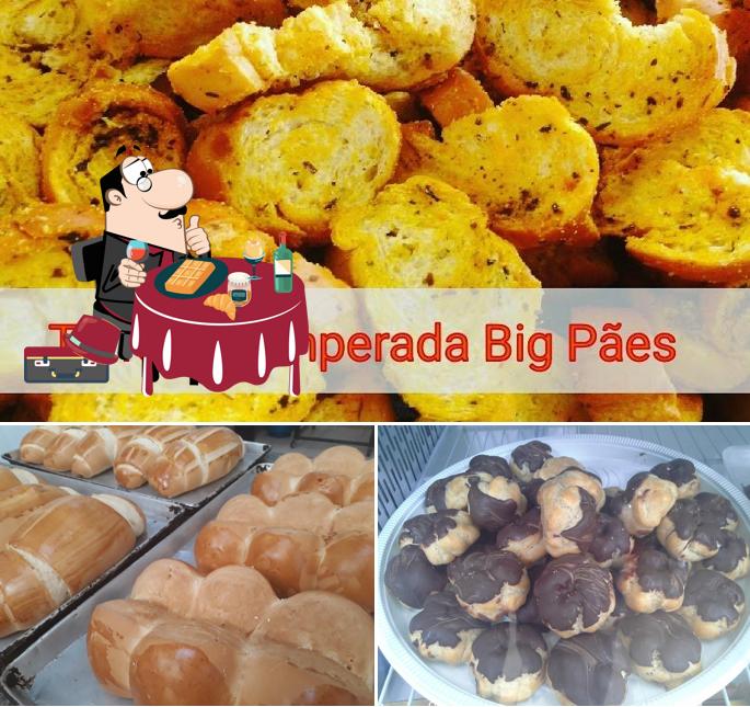 Padaria Big Pães provê uma variedade de sobremesas