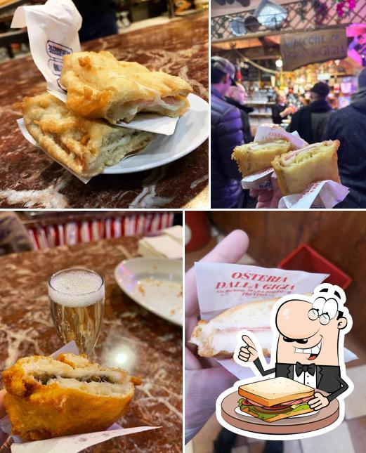 Toast al formaggio al Osteria dalla Gigia