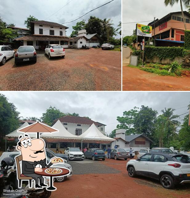 The exterior of Samrudhi restaurant