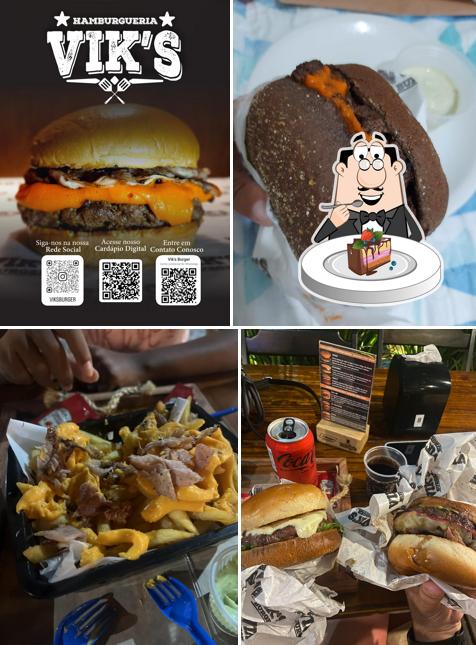 Bolo de chocolate em Vik's Burger Búzios Hambúrguer Artesanal