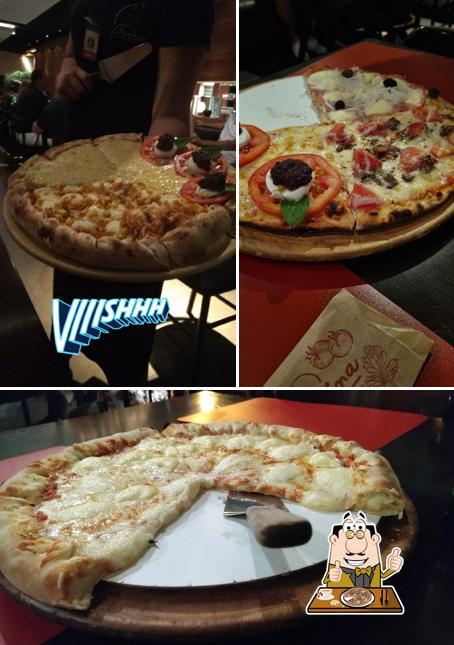 Escolha diferentes tipos de pizza
