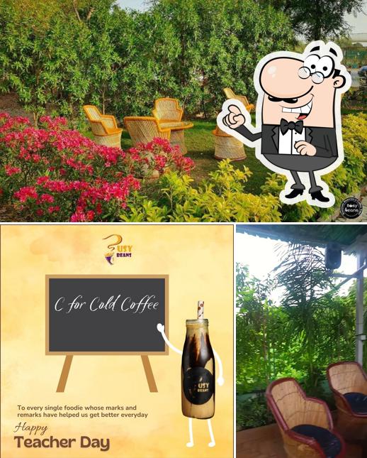 Take a seat at one of the tables at Busy Beans