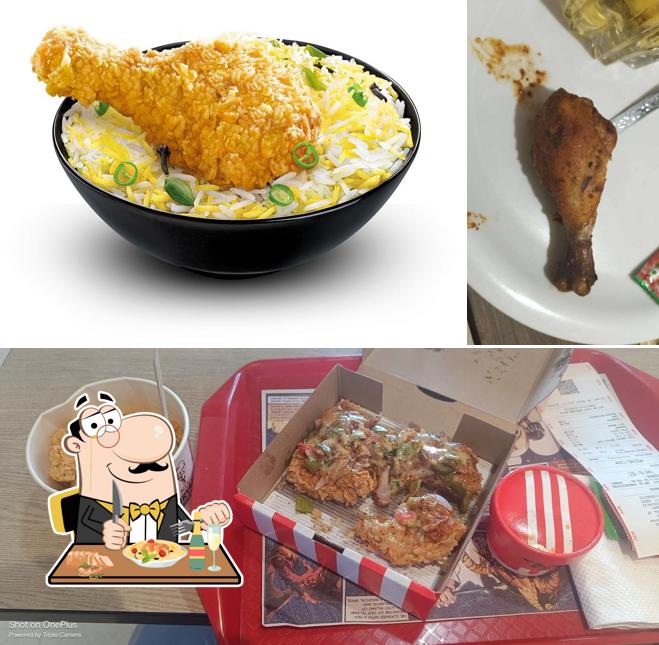 Fried chicken at KFC