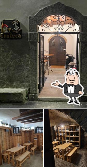 Gli interni di Casa Giacomina Enoteca
