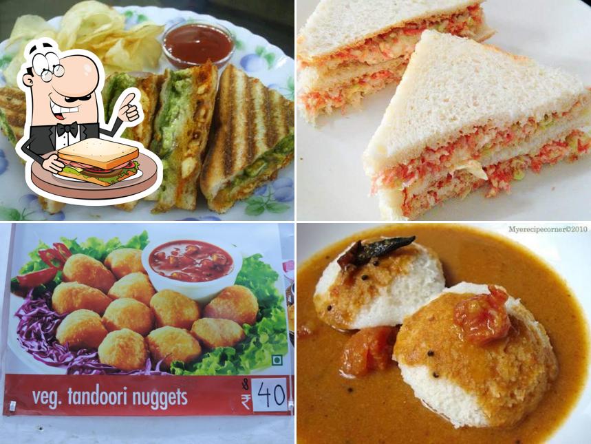 Grab a sandwich at Food & Beverages Cafe