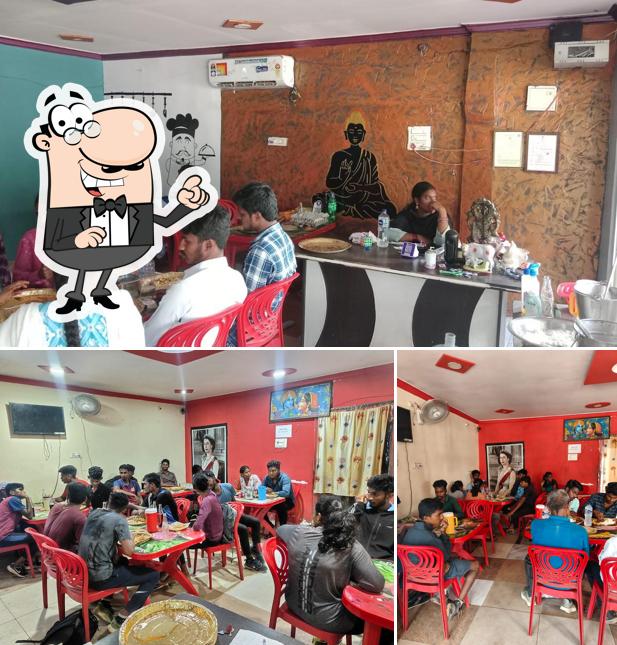 The interior of Kalyani food court కళ్యాణి ఫుడ్ కోర్ట్