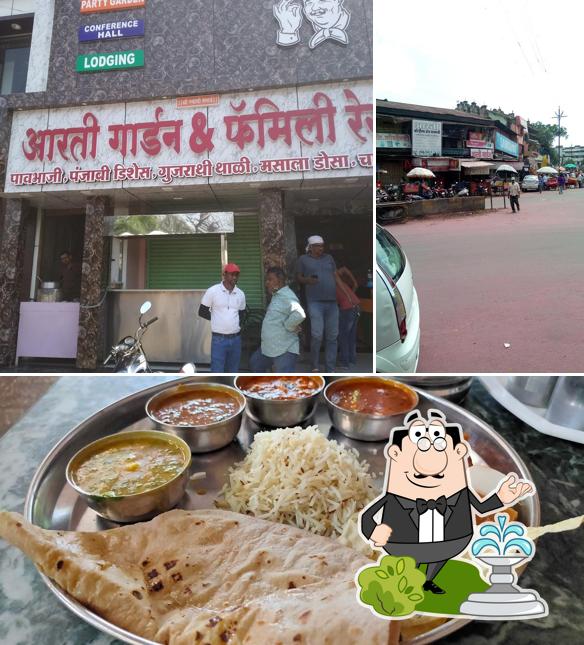 Take a look at the photo depicting exterior and food at AARTI COLD DRINKS AND PAVBHAJI FAMILY GA