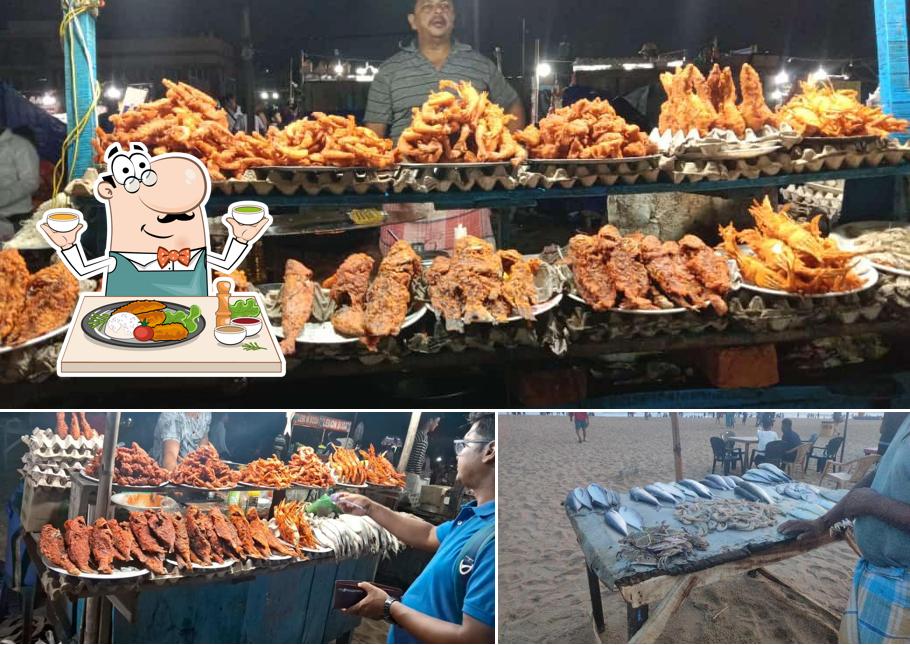 Food at Puppad Boggy fish fry stall
