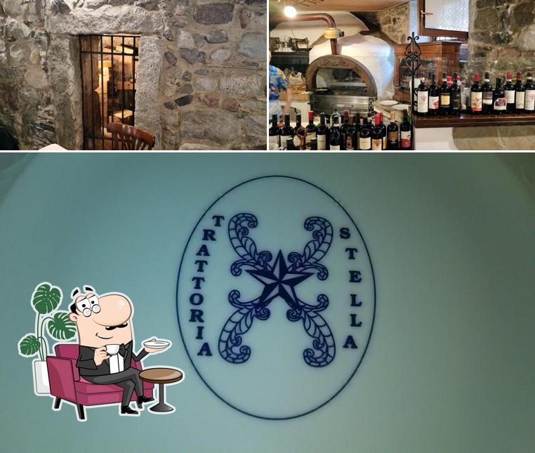 Tra le varie cose da Trattoria Stella si possono trovare la interni e esterno