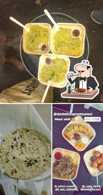 Food at Dark Dining Restaurant