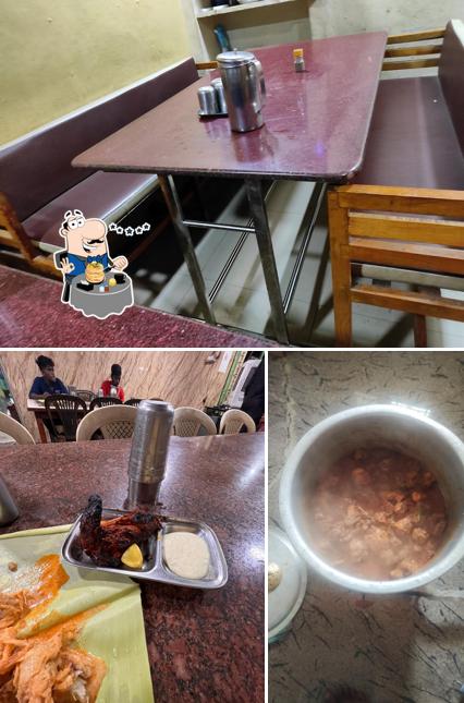This is the image showing food and interior at NILA HOTEL