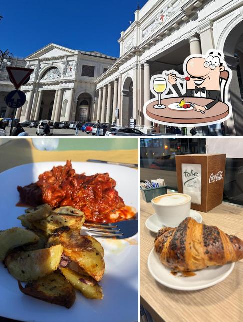 La cibo e esterno del ristorante