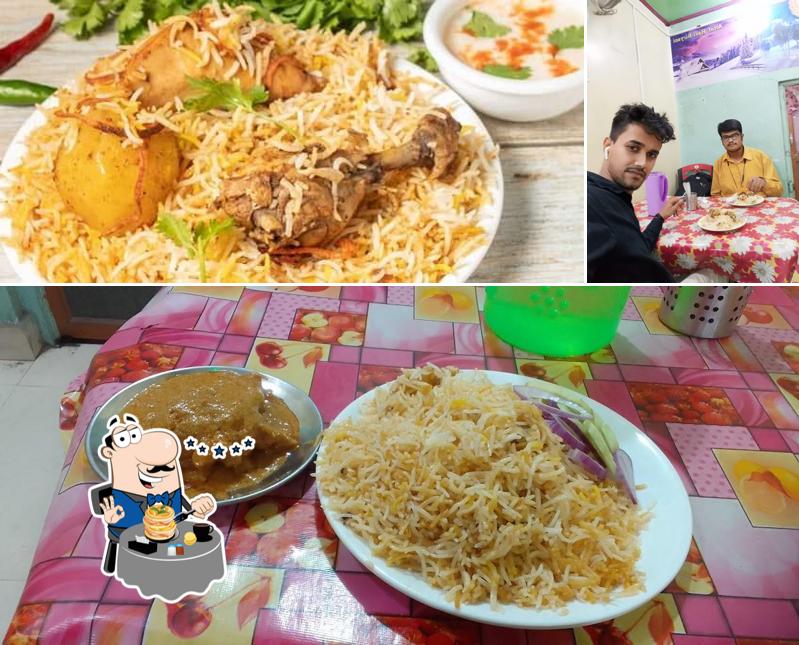 The image of food and dining table at Altaf Hazi Biryani