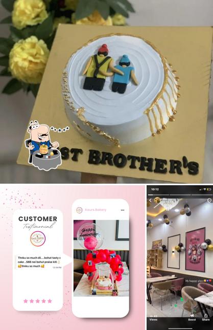 This is the picture showing food and interior at Kaur's Bakery & Baking Institute