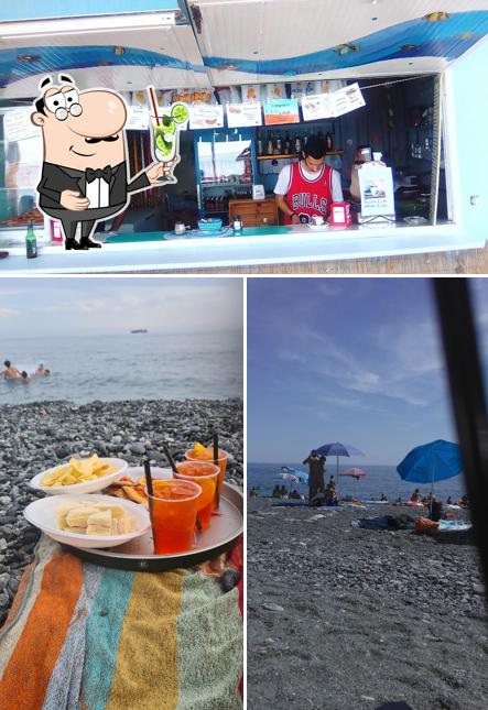 Paguro Beach serve un'ampia varietà di cose da bere