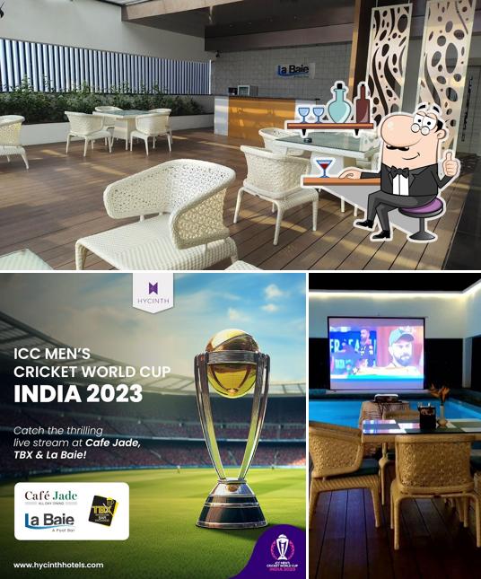 Take a seat at one of the tables at La Baie – A Roof Top Restaurant