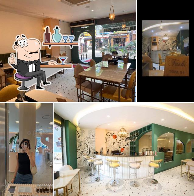 The interior of Tashi Cafe