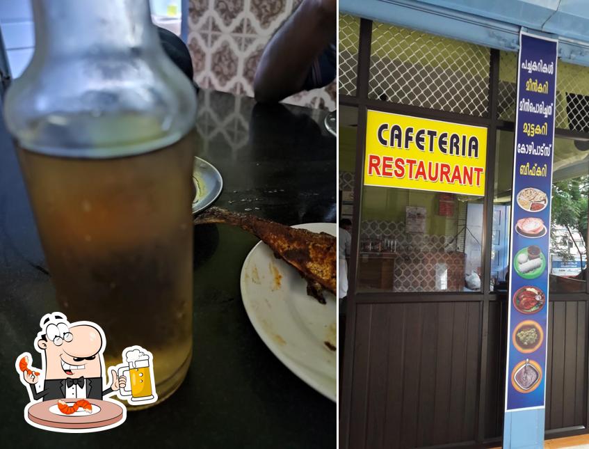 You can get a glass of light or dark beer