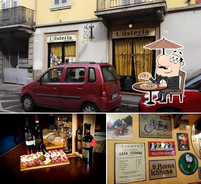 Tra le varie cose da L'Usteria si possono trovare la esterno e cibo