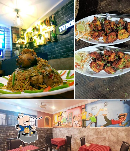 Among various things one can find food and interior at Cloudy's@11