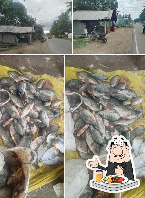 Check out the image displaying food and exterior at Sai Raj fish fry