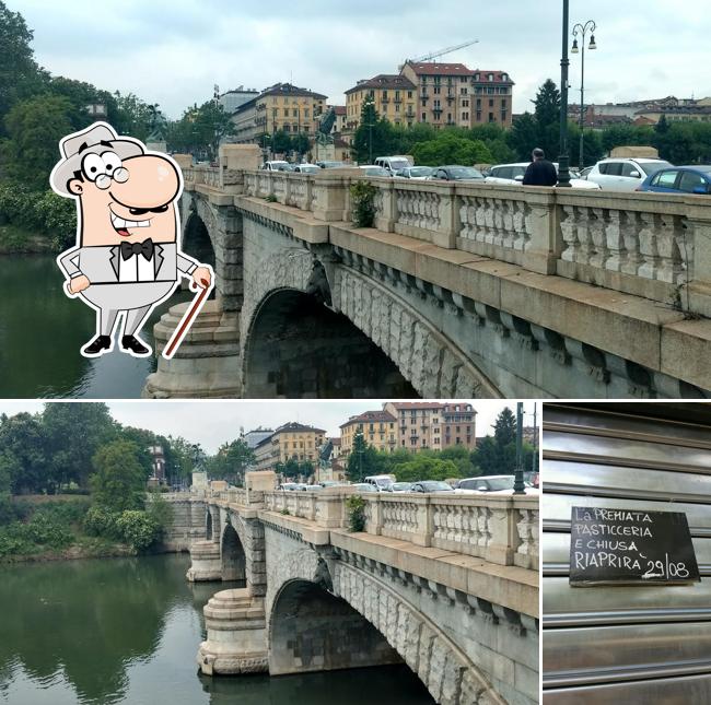 Questa è la foto che presenta la esterno e lavagna di Caffetteria Maggiora