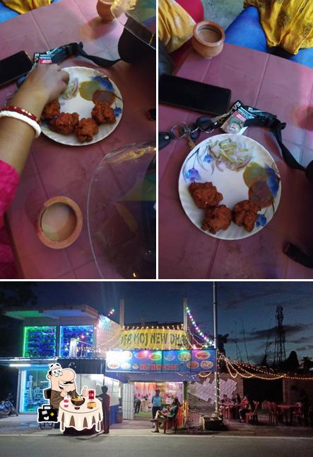 This is the picture displaying food and exterior at MOJ DHABA