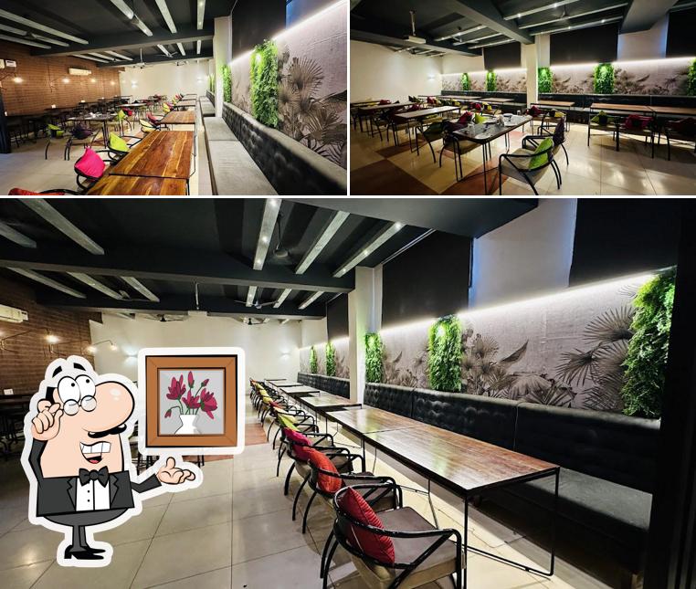 Take a seat at one of the tables at Red Brick Restaurant