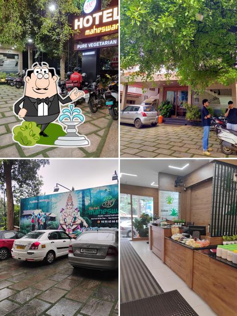 Enjoy the view at the outside area of Hotel Maheswari Vegetarian