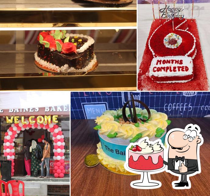 Red velvet cake at The Baines Bakery