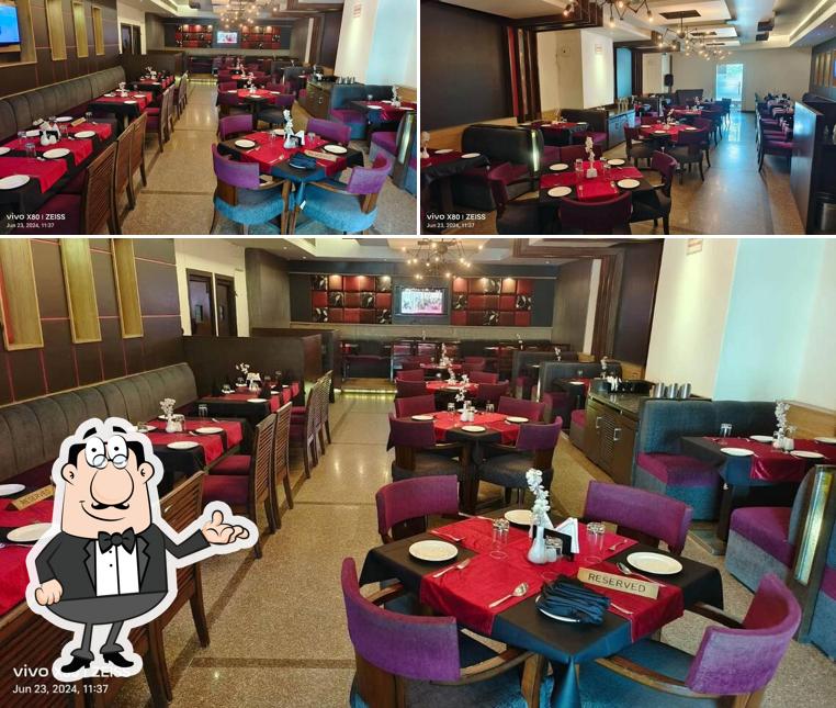 The interior of Pragati Restaurant