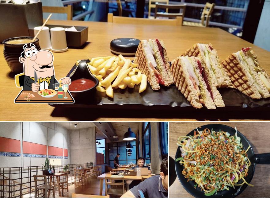 Check out the photo displaying food and interior at The Tomorrow Café @ IIMA Ventures