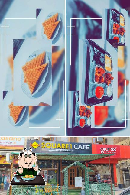 This is the picture displaying food and exterior at Square 1 Cafe