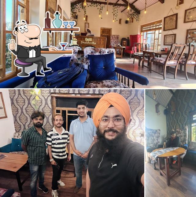 Take a seat at one of the tables at Cafe Shubhmita